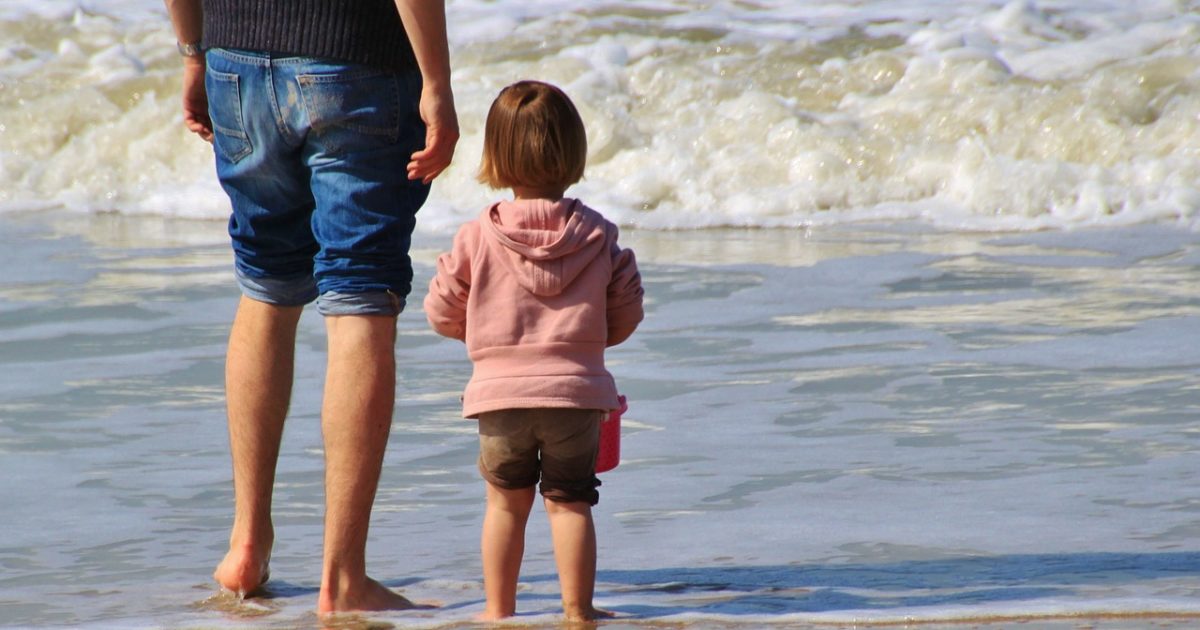 Her first time on a beach