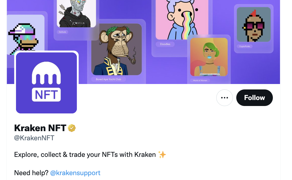 Kraken NFT市场公开测试中，0 Gas费、支持200多种加密货币、提供稀有度排名